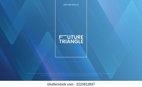 Abstract Blue Futuristic Geometric Background. Cool Background with Overlay Shapes for Sport, Technology, Speed, Movement Concept. Vector Illustration