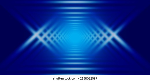 Abstract blue futuristic light background, modern stripes pattern. Vector illustration.