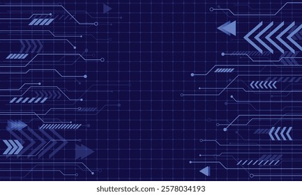 Abstract blue futuristic network technology background