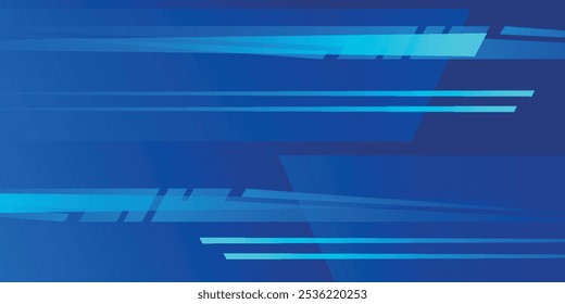 Fundo azul abstrato da tecnologia futurista. Composição de formas dinâmicas.