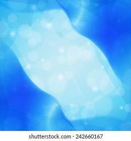 Abstract blue futuristic wave background. EPS10 vector