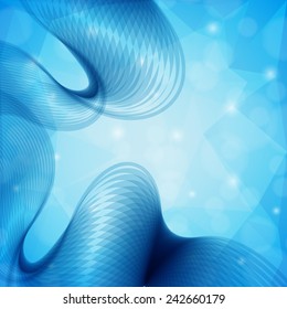 Abstract blue futuristic wave background. EPS10 vector