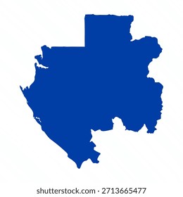 Abstract Blue Gabon Simple Map