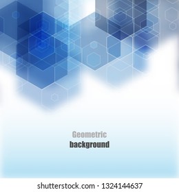 
Abstract blue geometric background