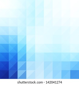 Abstract, blue geometric background.