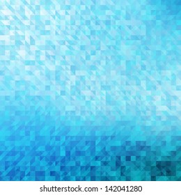 Abstract, blue geometric background.