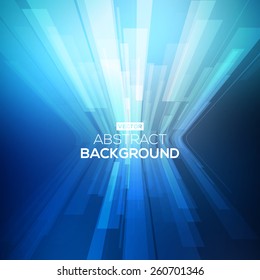 Abstract blue geometric background. 3D perspective background with 3D lines.