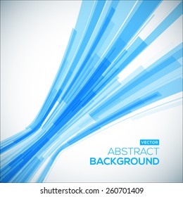 Abstract blue geometric background. 3D perspective background with 3D lines.