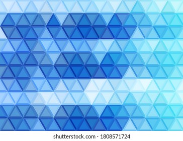 Abstrakter, blauer geometrischer Hintergrund, kann für Cover-Design, Poster, Werbung verwendet werden