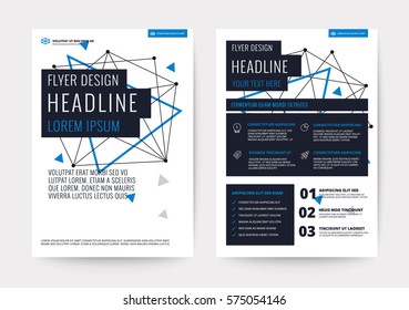 Abstract  blue geometric background for Corporate Identity Template Poster Brochure Flyer design Layout vector template

