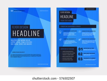 Abstract blue geometric background for Corporate Identity Template Poster, Brochure, Flyer design Layout vector template