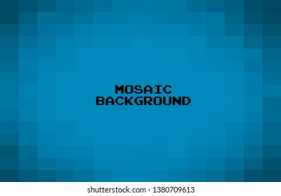 Abstract Blue geometric Background, Creative Design Templates. Pixel art Grid Mosaic, 8 bit vector background.