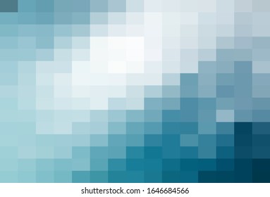 Abstract Blue geometric Background, Creative Design Templates. Pixel art Grid Mosaic, 8 bit vector background.