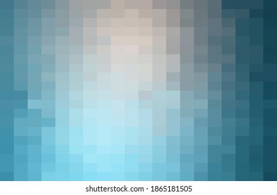 Abstract Blue geometric Background, Creative Design Templates. Pixel art Grid Mosaic, 8 bit vector background.