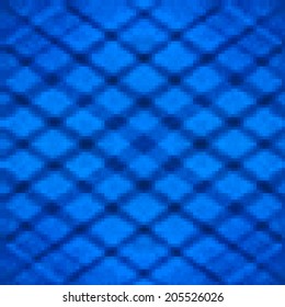 Abstract blue geometric background with cross stripes. Pixel mosaic pattern. Vector illustration. Web and mobile template