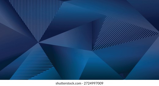 Fondo geométrico azul Abstractas con triángulos oscuros y luces destacadas para la ilustración moderna del diseño eps10