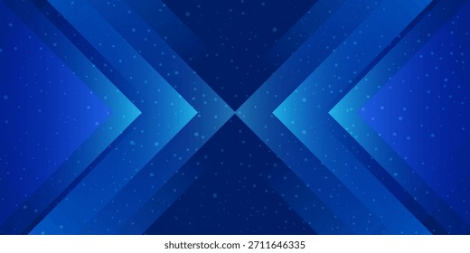 Fondo geométrico azul Abstractas con Elementos de puntos y triángulos, Anuncio dinámico y deportivo