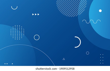 Abstract blue geometric background. Dynamic shapes composition. Eps10 vector