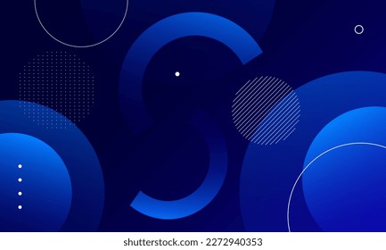 Abstract blue geometric background. Dynamic shapes composition. Eps10 vector - Shutterstock ID 2272940353