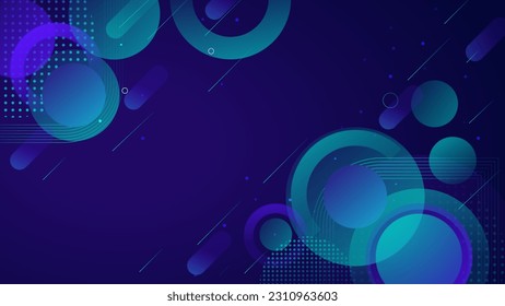 Fondo geométrico azul abstracto. Composición dinámica de formas.