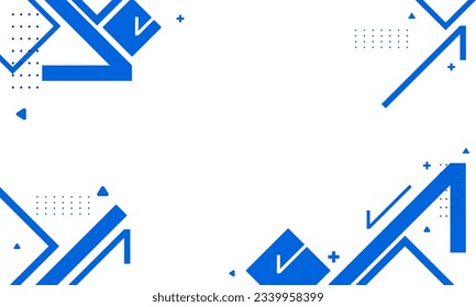 Fondo geométrico azul abstracto. Diseño vectorial de composición de formas dinámicas
