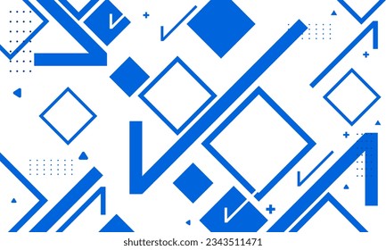Abstract blue geometric background. Dynamic shapes composition vector design