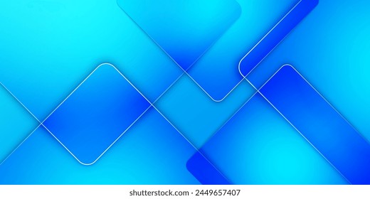 Abstract blue geometric background. Dynamic shapes composition. Cool background design for posters. Vector illustration