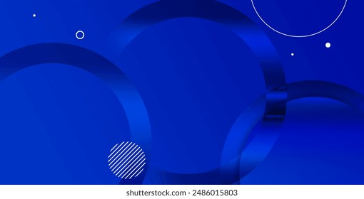 Abstract blue geometric background. Dynamic shapes composition. Vector illustration 