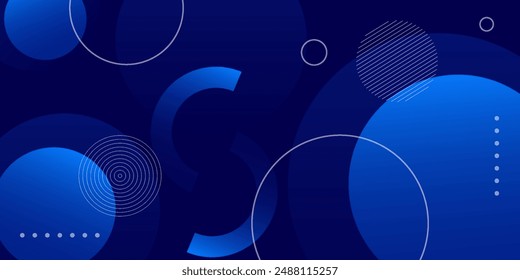 Abstract blue geometric background. Dynamic shapes composition. Eps10