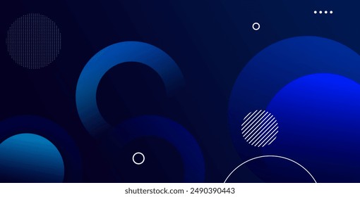 Abstract blue geometric background. Dynamic shapes composition. Vector illustration 