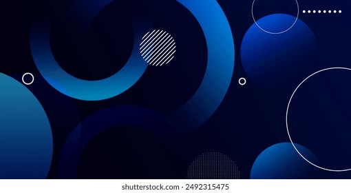 Abstract blue geometric background. Dynamic shapes composition. Vector illustration 