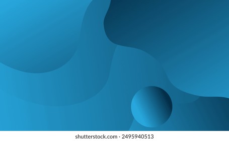 Abstract blue geometric background.  Dynamic sound wave. Design element. Vector illustration