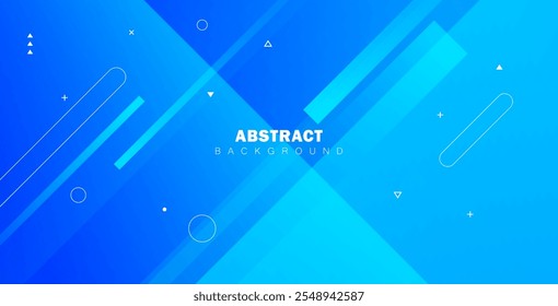 Abstract blue geometric background. Dynamic shapes composition. Cool background design for posters.