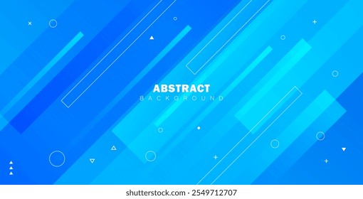 Abstract blue geometric background. Dynamic shapes composition. Cool background design for posters.