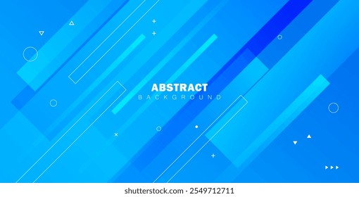Abstract blue geometric background. Dynamic shapes composition. Cool background design for posters.