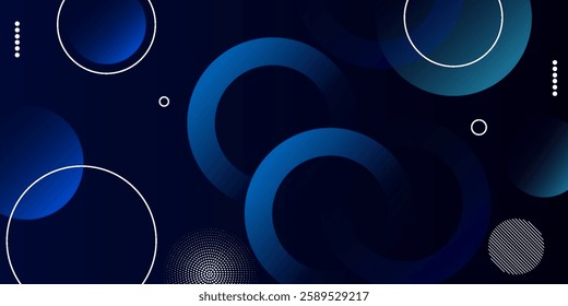 Abstract blue geometric background. Dynamic shapes composition. Vector illustration