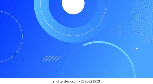 Abstract blue geometric background with dynamic shapes composition, creating a modern and stylish vector illustration for digital designs.
