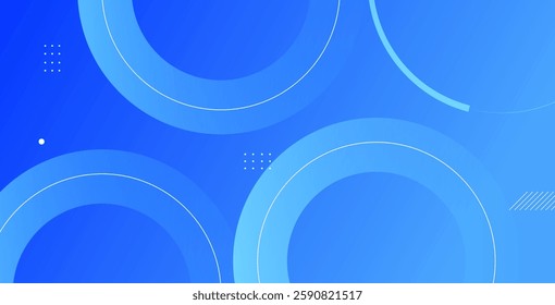 Abstract blue geometric background with dynamic shapes composition, creating a modern and stylish vector illustration for digital designs.