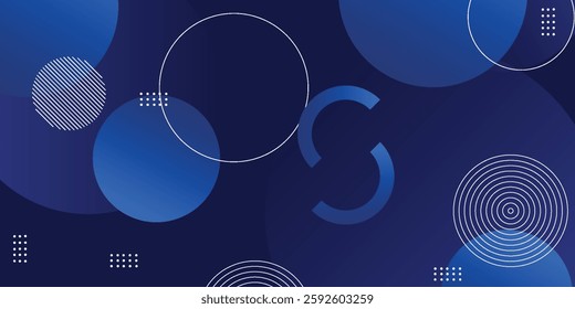 Abstract blue geometric background. Dynamic shapes composition. Eps10