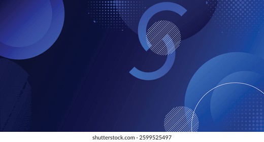 Abstract blue geometric background. Dynamic shapes composition. Eps10 vector
