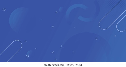 Abstract blue geometric background. Dynamic shapes composition. Eps10 vector