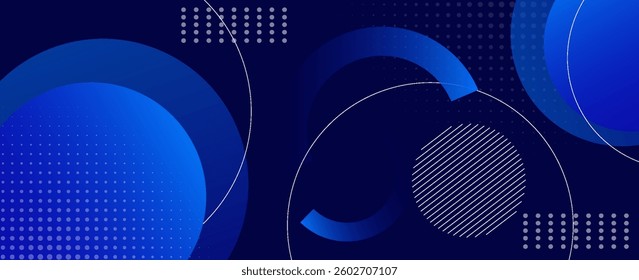 Abstract blue geometric background. Dynamic shapes composition. Eps10