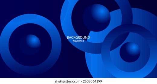 Abstract blue geometric background. Dynamic shapes composition