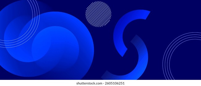 Abstract blue geometric background. Dynamic shapes composition. Eps10 vector