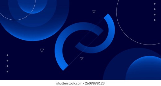 Abstract blue geometric background. Dynamic shapes composition. Eps10 vector