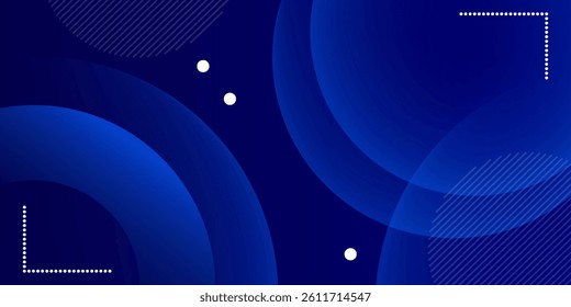 Abstract blue geometric background. Dynamic shapes composition.
