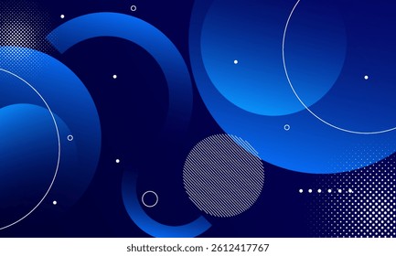 Abstract blue geometric background. Dynamic shapes composition. Eps10 vector