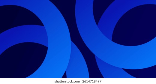Abstract blue geometric background. Dynamic shapes composition.