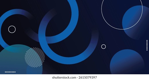 Abstract blue geometric background. Dynamic shapes composition. Vector illustration