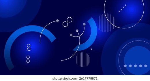 Abstract blue geometric background. Dynamic shapes composition. Eps10 vector